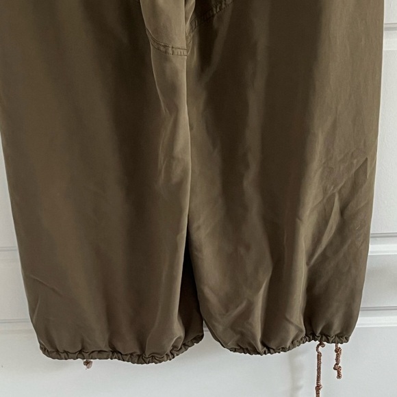 Anthropologie Parachute Pants Olive Green Pull On Cropped Streetwear Size XS - Picture 10 of 14